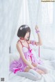 [桜桃喵] 加藤惠 Megumi Kato 紫色小睡裙 P34 No.b07dfe