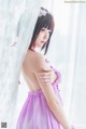 [桜桃喵] 加藤惠 Megumi Kato 紫色小睡裙 P12 No.289508