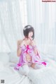 [桜桃喵] 加藤惠 Megumi Kato 紫色小睡裙 P20 No.f464f1